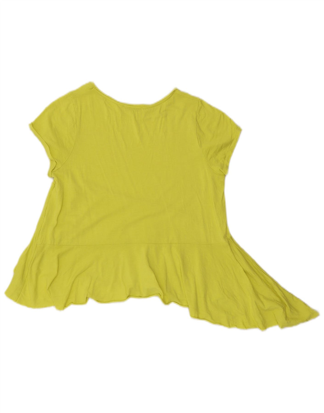 Zara Womens Asymmetric Blouse Top UK 10 Small Green