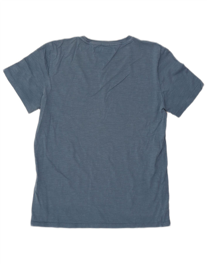 TOMMY HILFIGER Boys Graphic T-Shirt Top 15-16 Years Blue Cotton