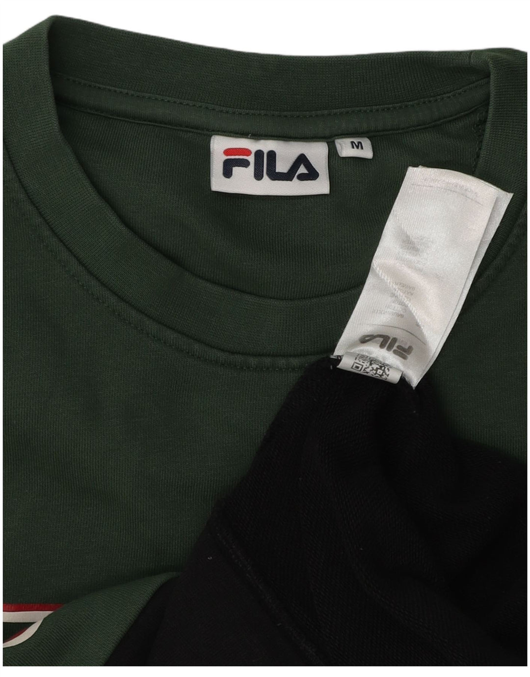 Fila Mens Graphic Sweatshirt Jumper Medium Black Colourblock Cotton