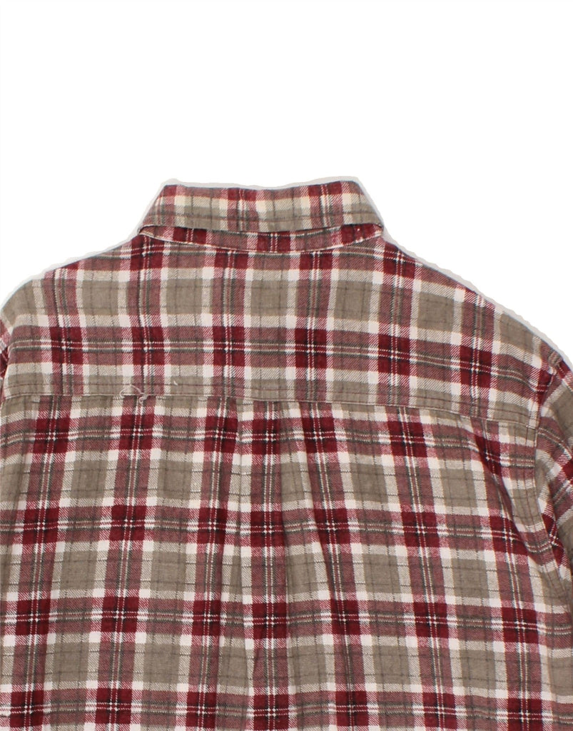 VINTAGE Mens Flannel Shirt XL Grey Check Cotton Vintage Vintage and Second-Hand Vintage from Messina Hembry 