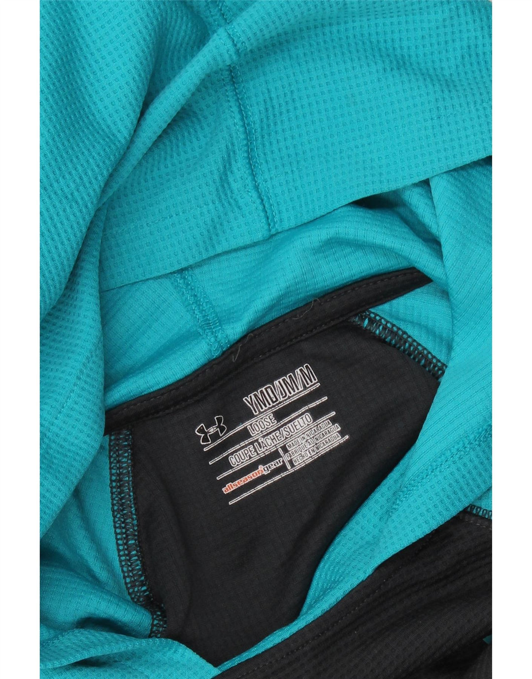 UNDER ARMOUR Boys Graphic Top Long Sleeve 9-10 Years Medium Black