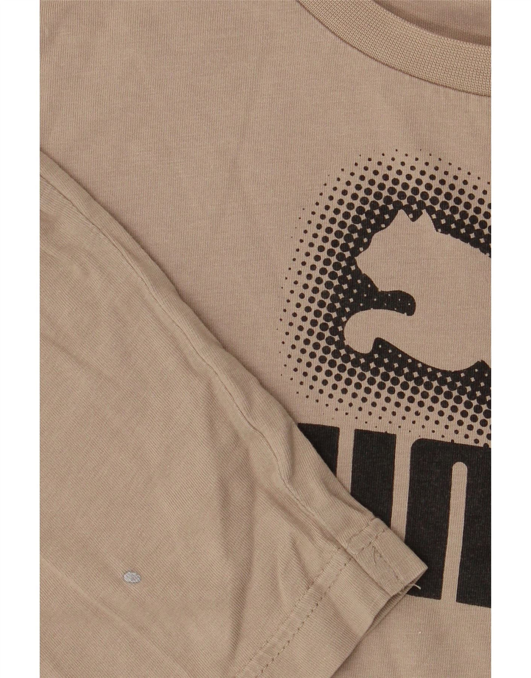 PUMA Mens Graphic Top Long Sleeve Medium Beige Cotton Vintage Puma and Second-Hand Puma from Messina Hembry 