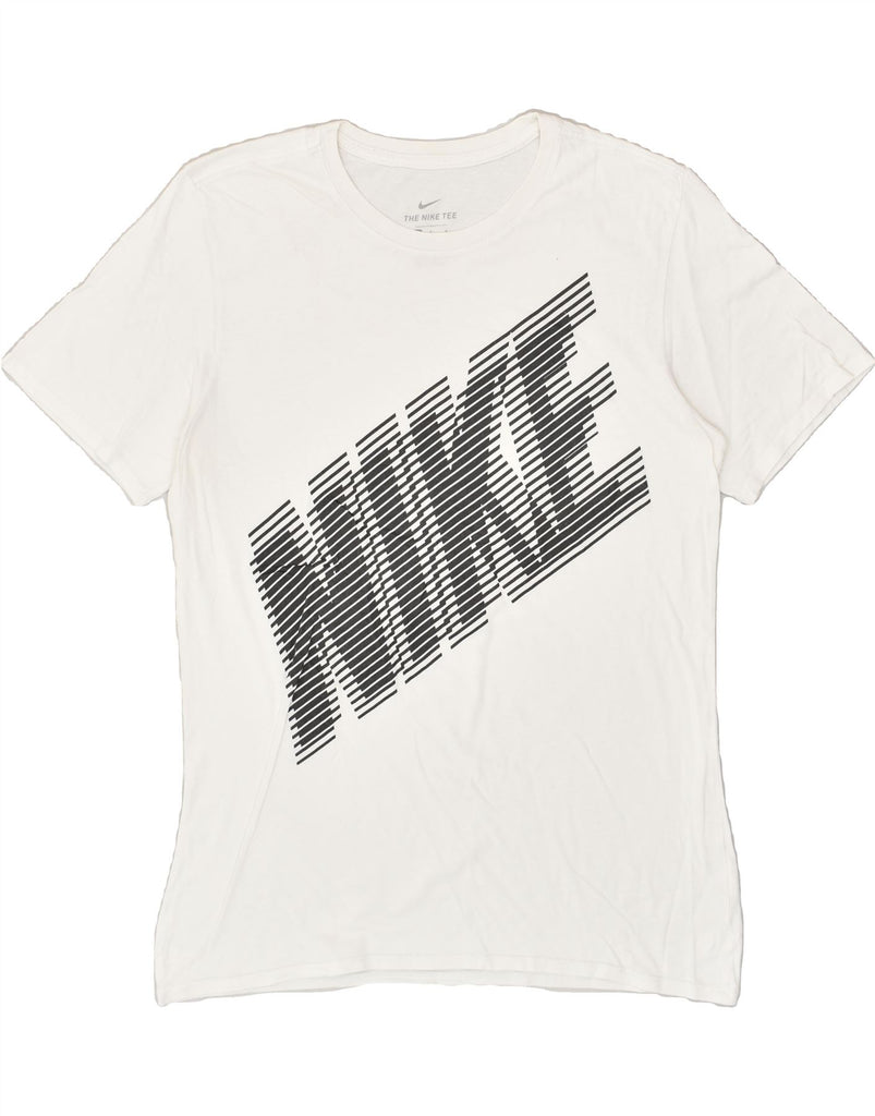 NIKE Mens The Nike Tee Graphic T-Shirt Top Large White Cotton | Vintage Nike | Thrift | Second-Hand Nike | Used Clothing | Messina Hembry 