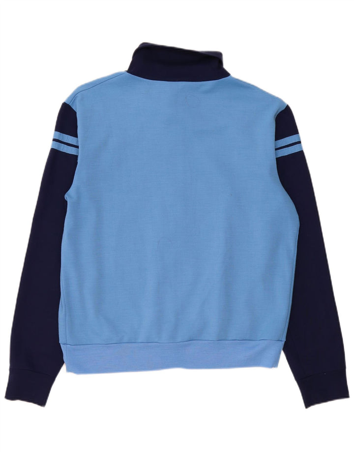 Sergio Tacchini Mens Tracksuit Top Jacket Medium Blue Colourblock Wool