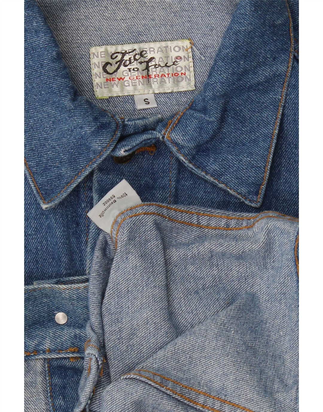 Vintage Mens Denim Jacket UK 36 Small Blue