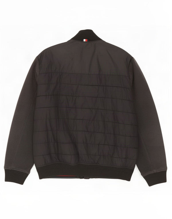 Tommy Hilfiger Mens Padded Jacket UK 44 2XL Black Polyamide