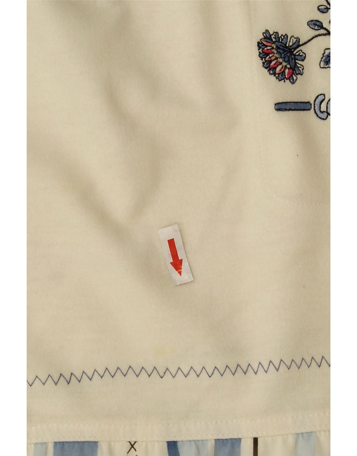Canyon Womens Oversized Sweatshirt Jumper EU 40 Medium Off White Floral