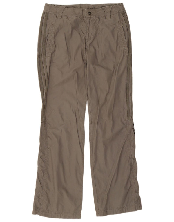 Adidas Womens Hiking Trousers UK 10 Small W28 L29 Khaki Cotton