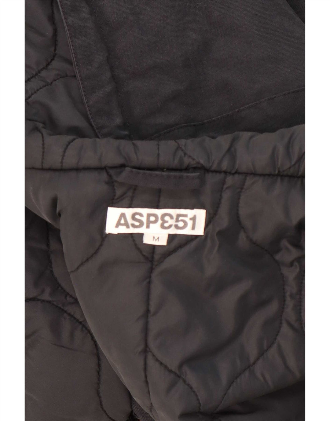 Vintage Womens Hooded Parka Jacket UK 14 Medium Black Polyamide