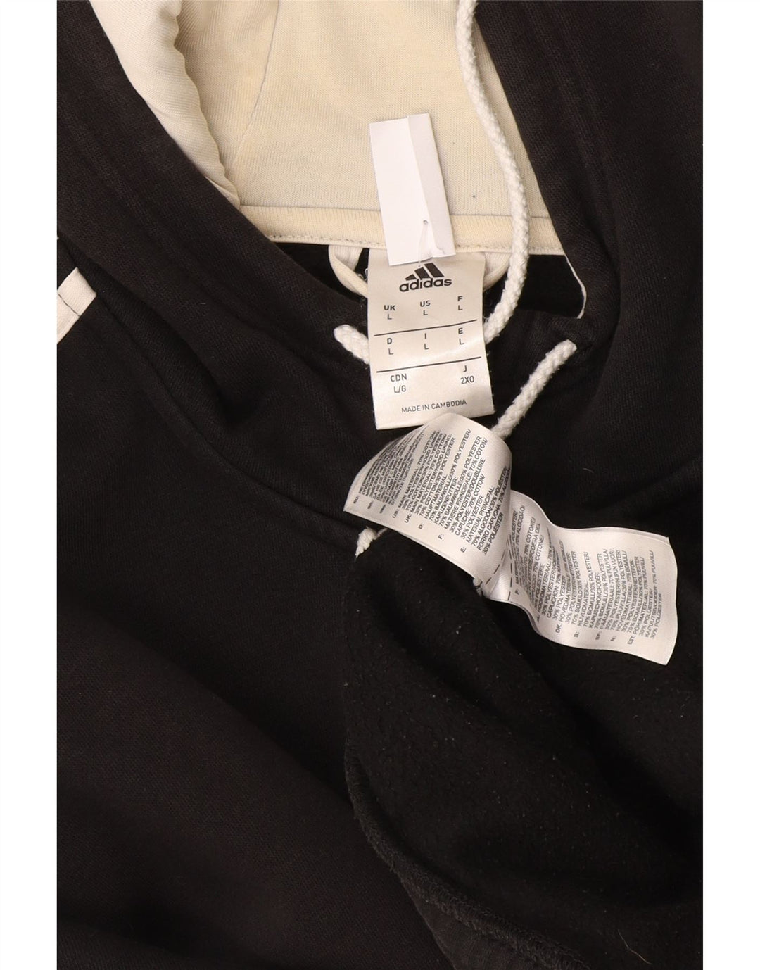 Nike Mens Graphic Zip Hoodie Sweater Large Black Polyester
