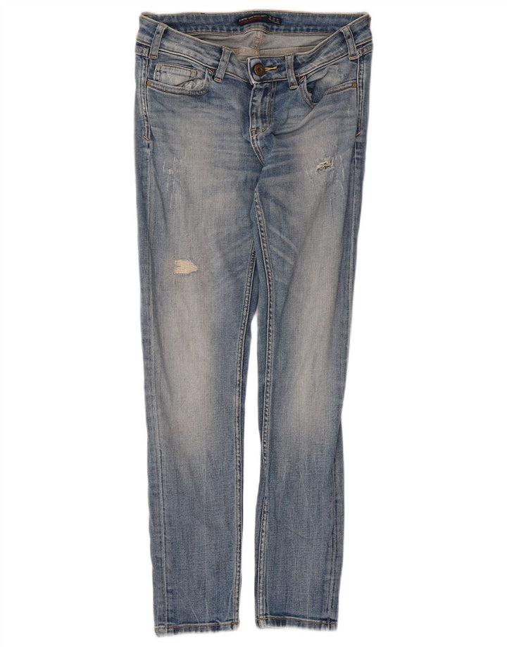 Zara Womens Distressed Slim Jeans EU 36 XS W26 L27 Blue