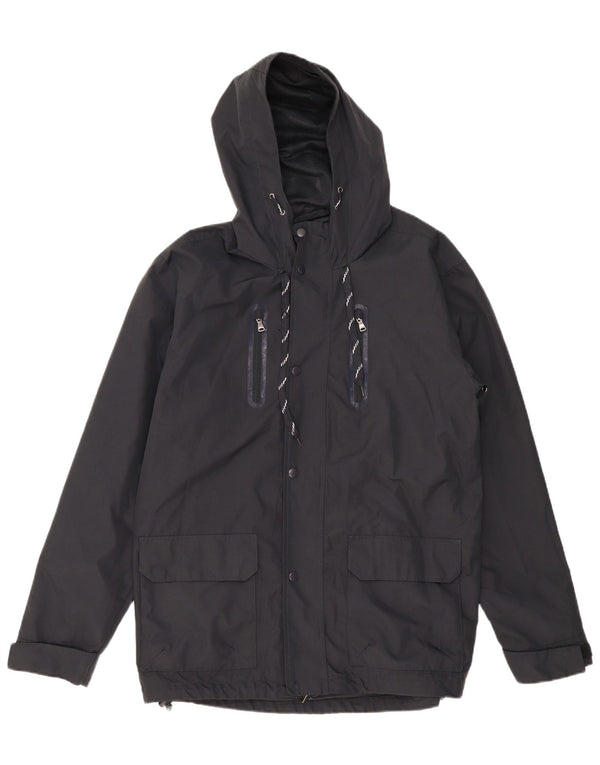 Brugi Mens Hooded Windbreaker Jacket IT 52 XL Navy Blue