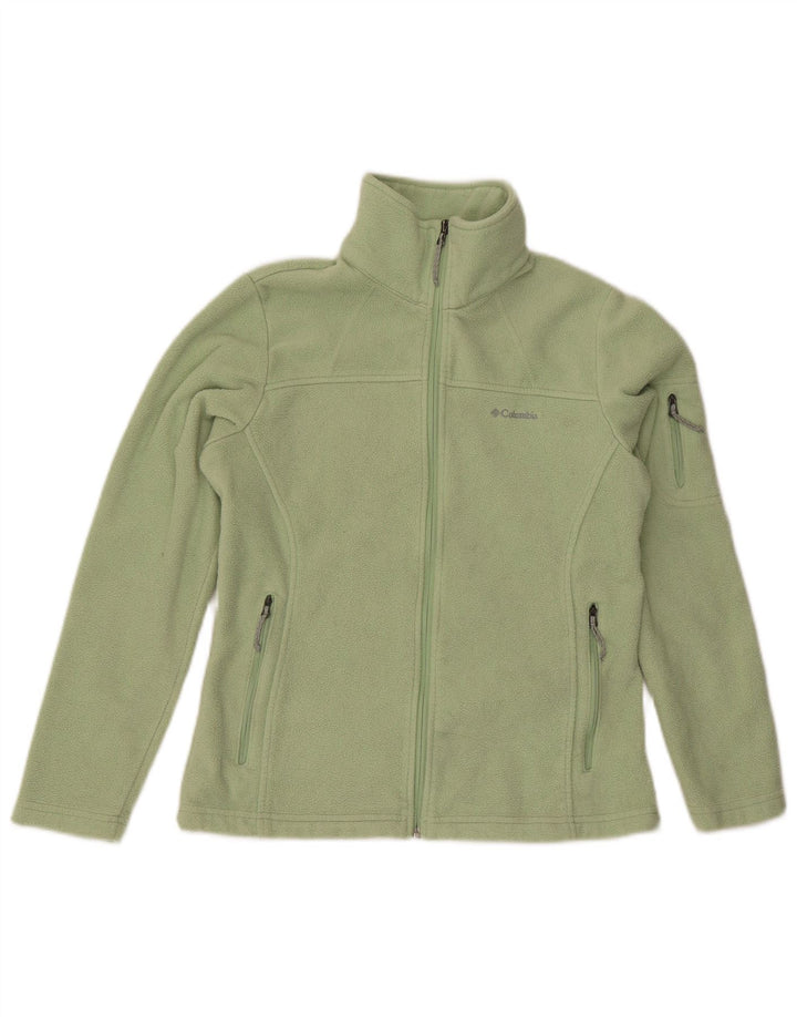 Columbia Womens Fleece Jacket UK 14 Medium Green Polyester