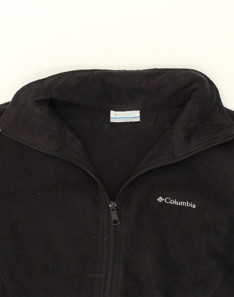 COLUMBIA Womens Fleece Jacket UK 14 Medium Black Polyester | Vintage Columbia | Thrift | Second-Hand Columbia | Used Clothing | Messina Hembry 