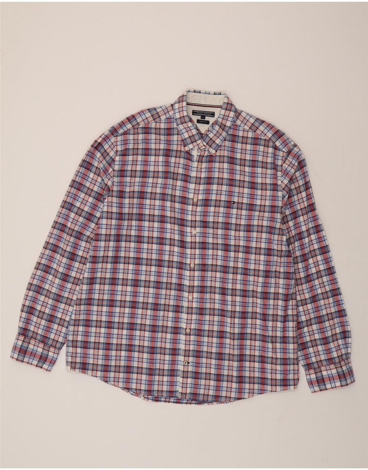Tommy Hilfiger Mens Regular Fit Shirt 2XL Multicoloured Check Cotton
