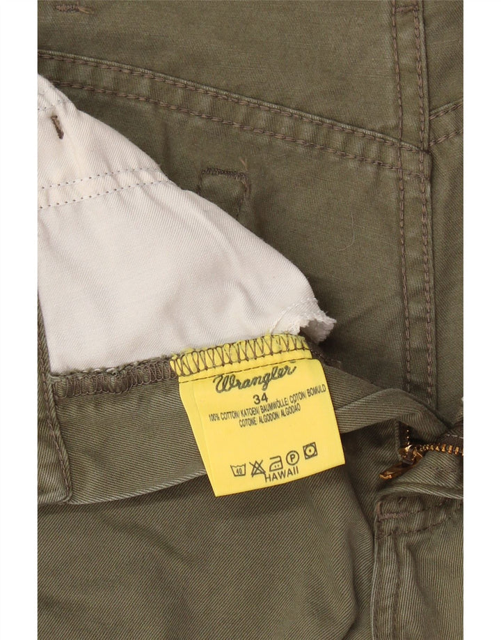 WRANGLER Mens Hawaii Casual Shorts W34 Large Khaki Cotton
