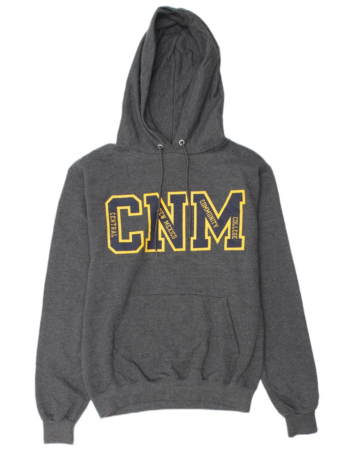 Champion Mens Graphic Hoodie Jumper Small Grey Cotton