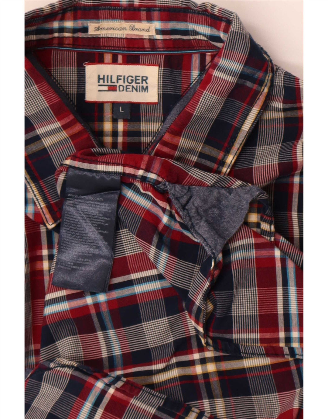 Tommy Hilfiger Mens Shirt Large Multicoloured Check Cotton