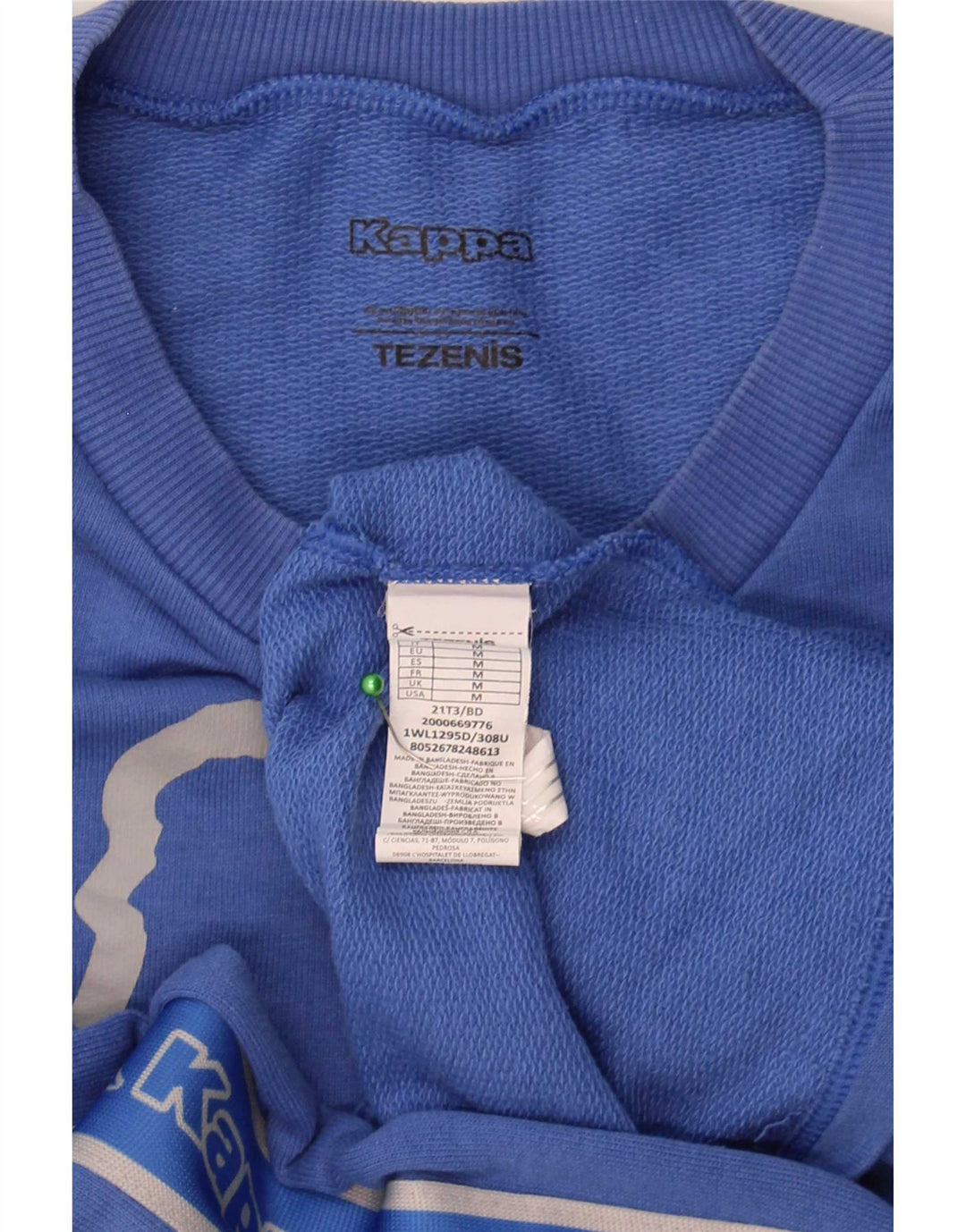 Kappa Womens Tezenis Crop Graphic Sweatshirt Jumper UK 14 Medium Blue