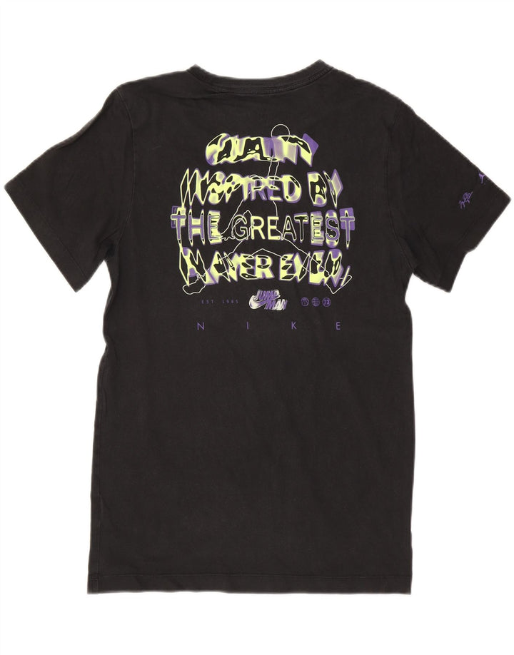 JORDAN Mens Graphic T-Shirt Top Small Black Cotton