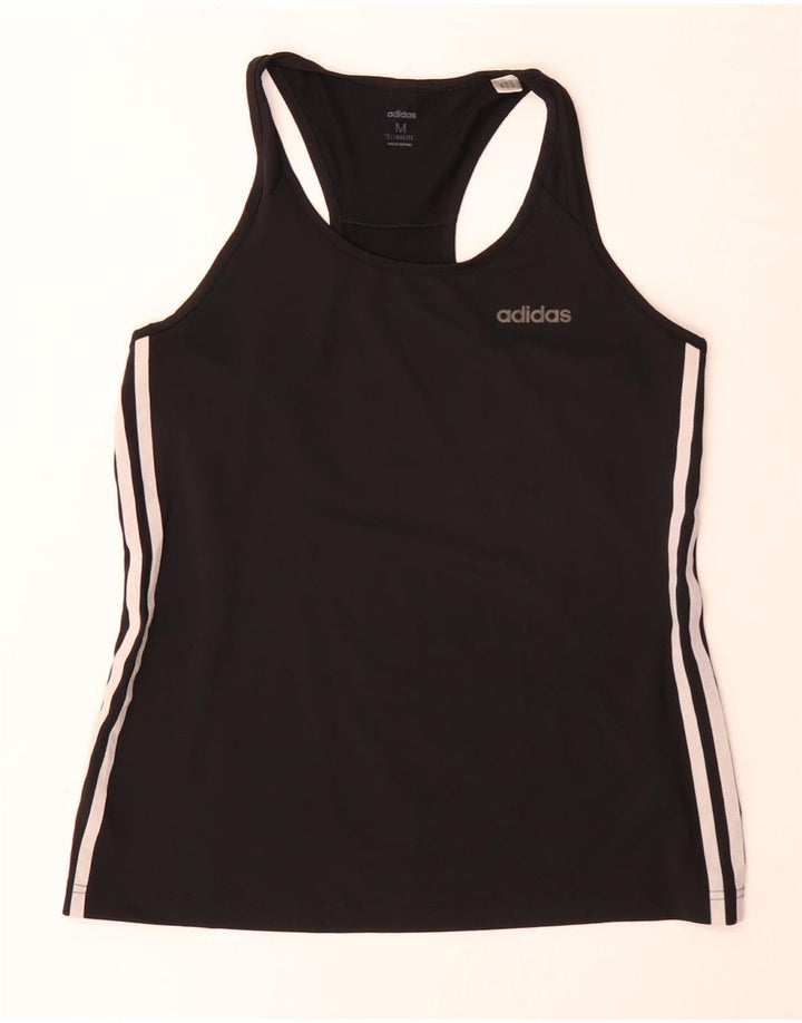 Adidas Womens Climalite Vest Top UK 14 Medium Black Polyester
