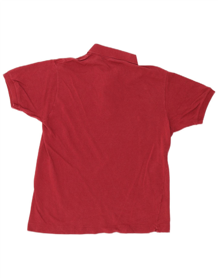 LACOSTE Mens Polo Shirt Size 4 Medium Burgundy Cotton