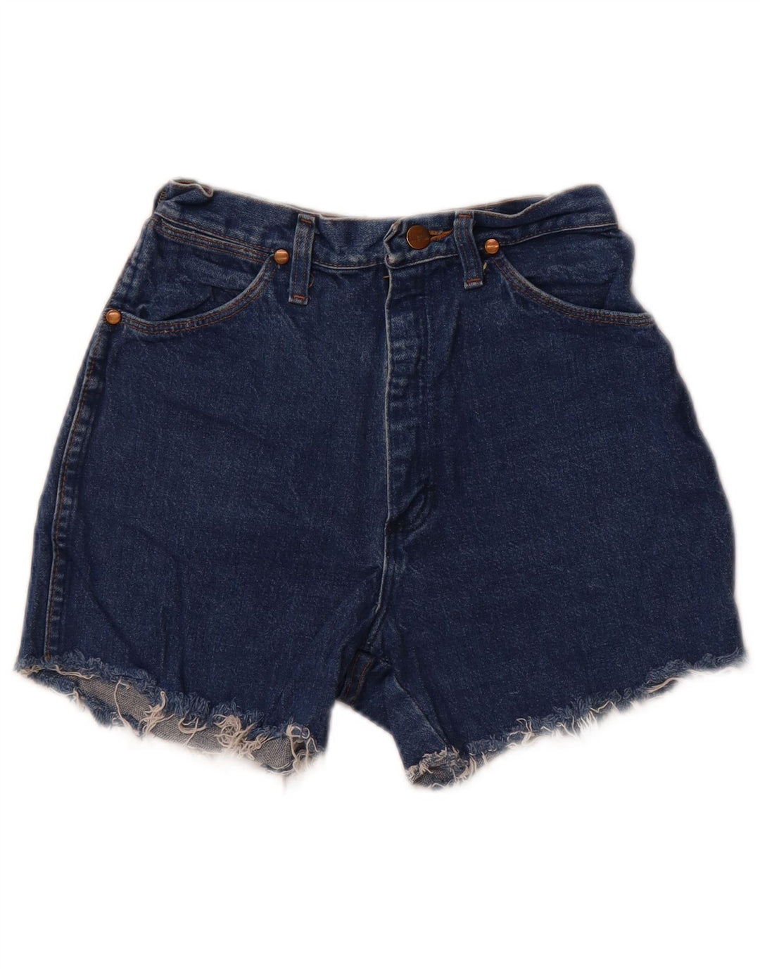 Wrangler Womens High Waist Denim Shorts W22 2XS Blue
