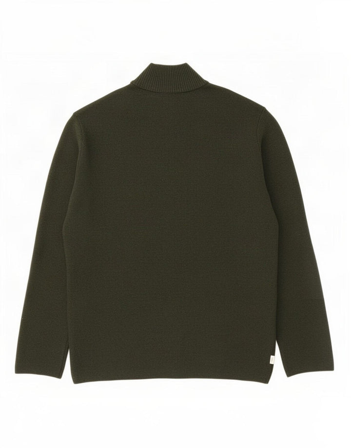 Marks & Spencer Mens Cardigan Sweater 2XL Khaki Polyester