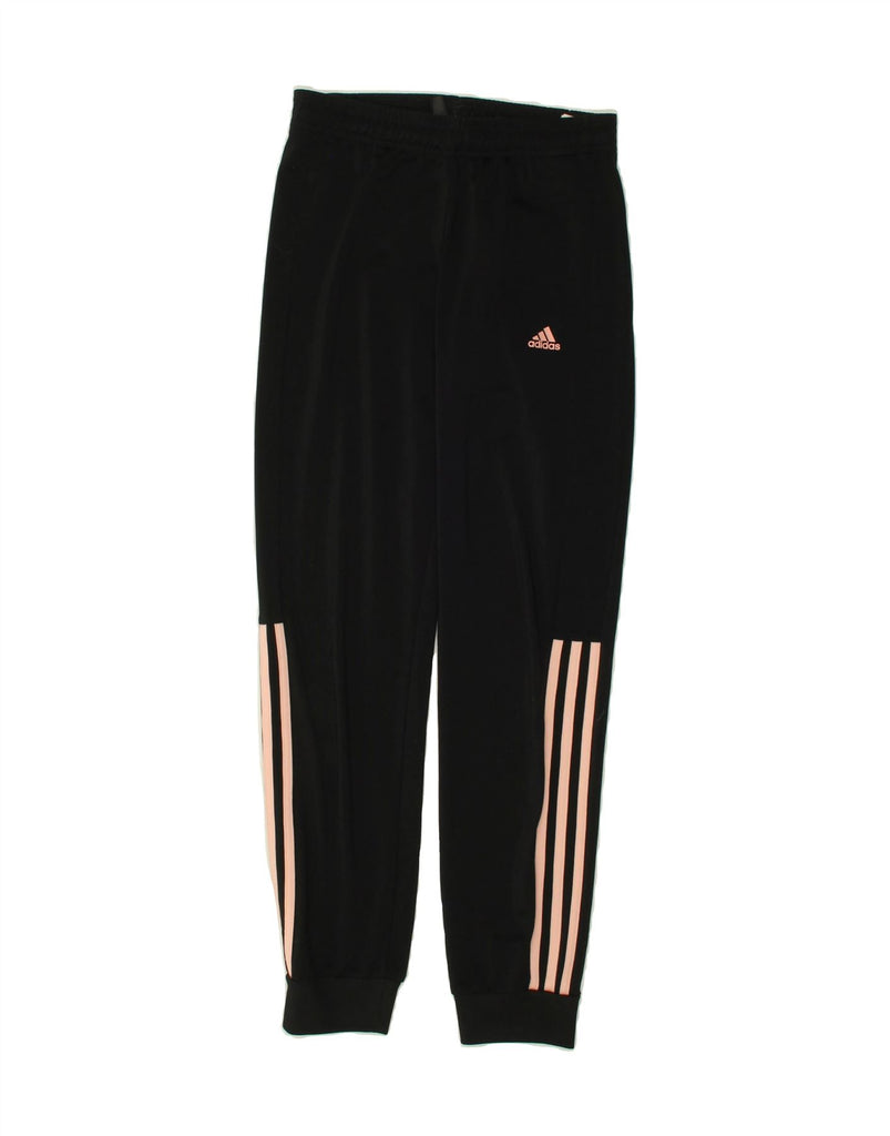 ADIDAS Girls Tracksuit Trousers Joggers 13-14 Years Black Polyester | Vintage Adidas | Thrift | Second-Hand Adidas | Used Clothing | Messina Hembry 