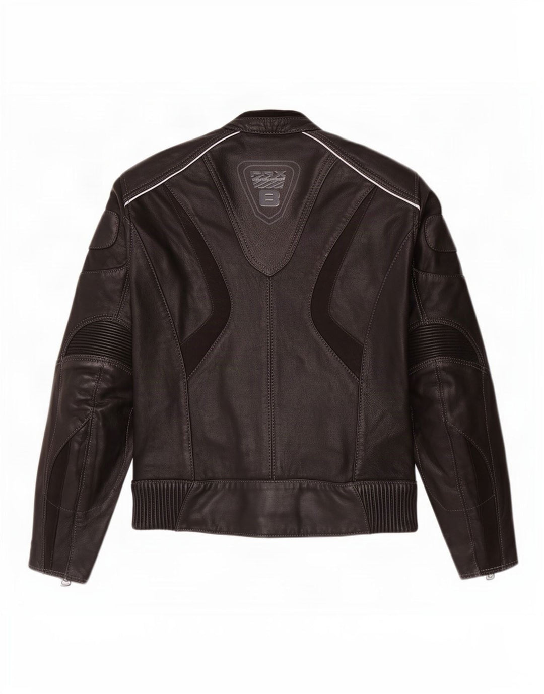 Probiker Womens Graphic Leather Racer Jacket UK 14 Large Black