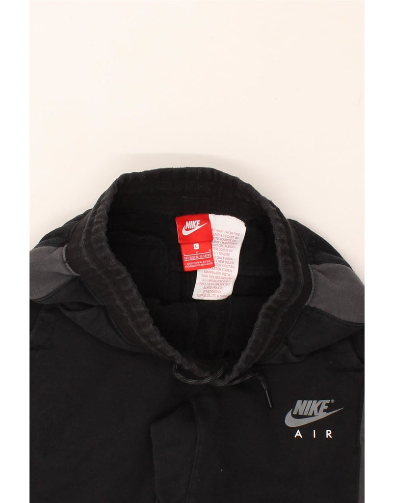 NIKE Boys Tracksuit Trousers Joggers 12-13 Years Large Black Colourblock Vintage Nike and Second-Hand Nike from Messina Hembry 