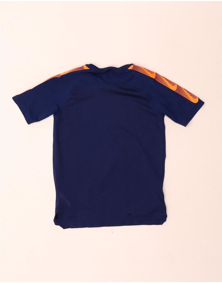 NIKE Boys Graphic T-Shirt Top 10-11 Years Medium Navy Blue Colourblock