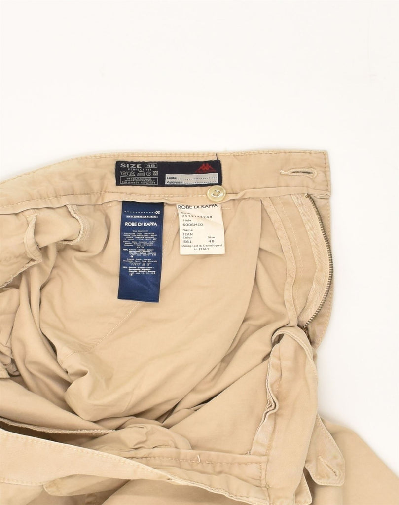 KAPPA Mens Straight Capri Trousers IT 48 Medium W34 L29 Beige Cotton | Vintage Kappa | Thrift | Second-Hand Kappa | Used Clothing | Messina Hembry 
