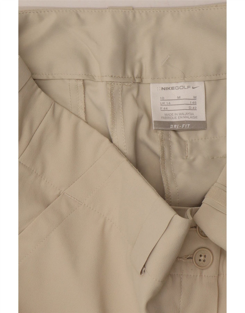 NIKE Womens Dri Fit Straight Capri Trousers UK 14 Large W32 L22 Beige Vintage Nike and Second-Hand Nike from Messina Hembry 