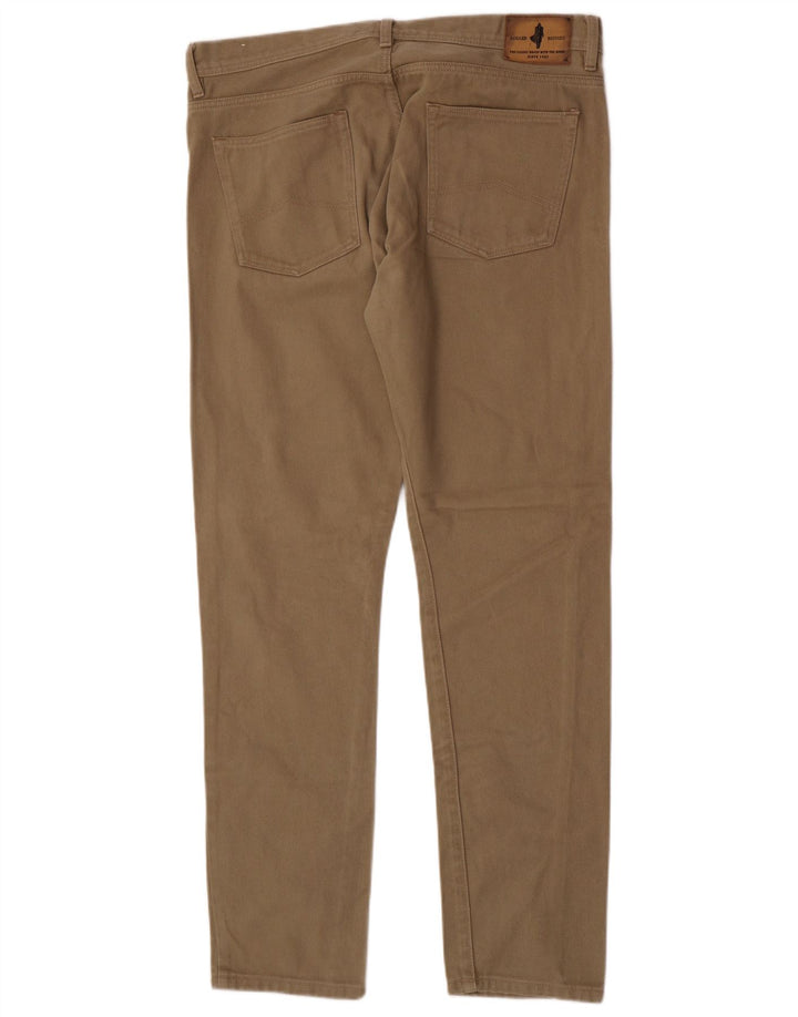 Marlboro Classics Mens Regular Tapered Jeans W38 L34 Beige Cotton
