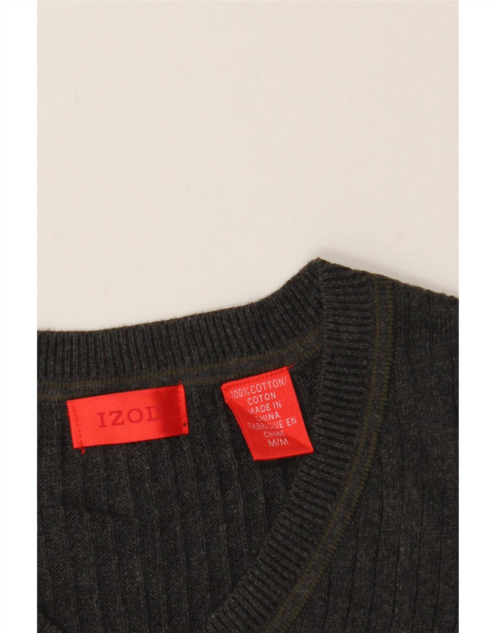 IZOD Mens Vest Tank Top Medium Grey Cotton Vintage Izod and Second-Hand Izod from Messina Hembry 