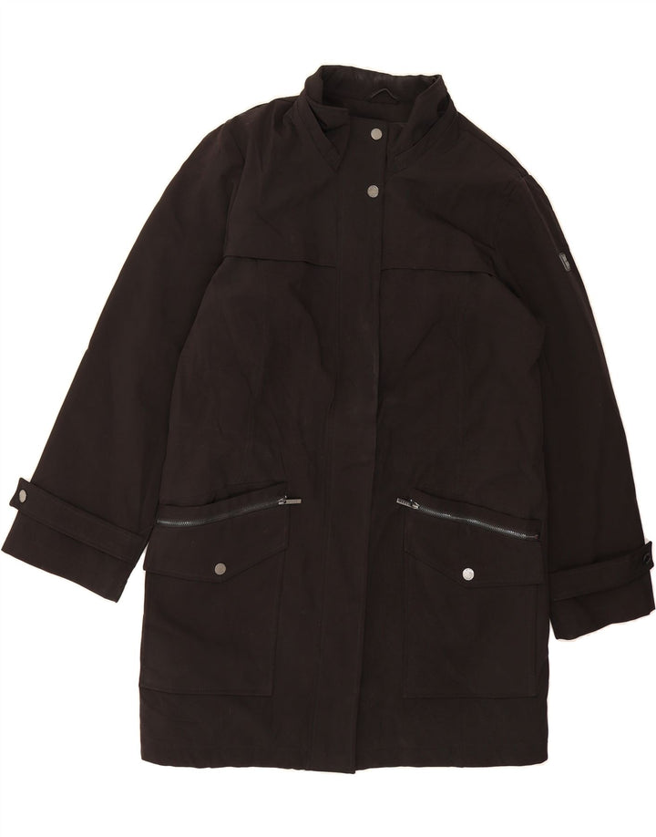 DKNY Womens Windbreaker Coat UK 16 XL Black Polyester Vintage Dkny and Second-Hand Dkny from Messina Hembry 