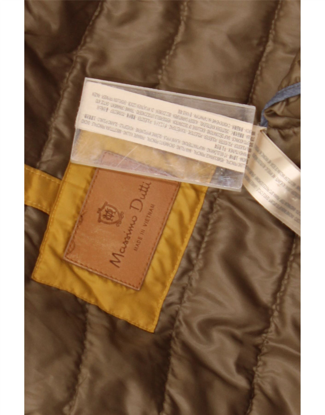 Massimo Dutti Mens Liner Padded Gilet UK 36 Small Yellow Polyester