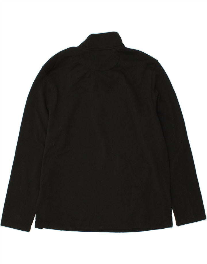IZOD Mens Zip Neck Fleece Jumper XL Black Polyester Vintage Izod and Second-Hand Izod from Messina Hembry 
