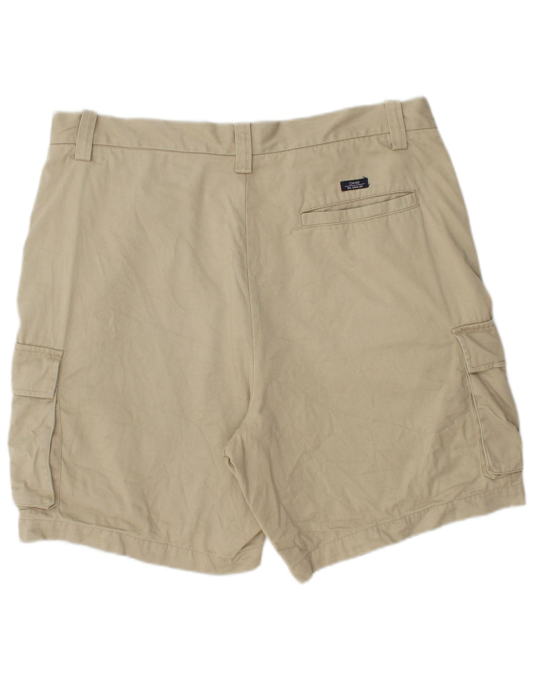 MARKS & SPENCER Mens Blue Harbour Cargo Shorts W38 XL Beige Cotton