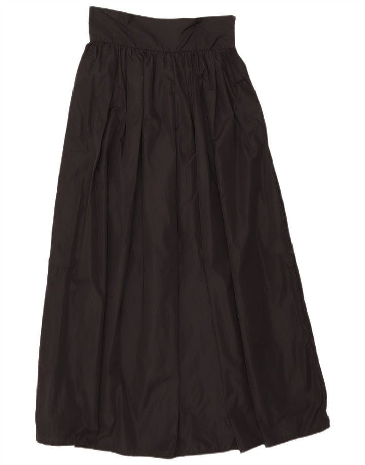Vintage Womens Pleated Maxi Skirt W26 Small  Black