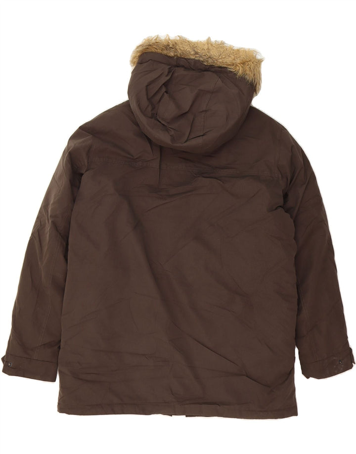 JACK & JONES Mens Hooded Padded Jacket UK 42 XL Brown Vintage Jack & Jones and Second-Hand Jack & Jones from Messina Hembry 