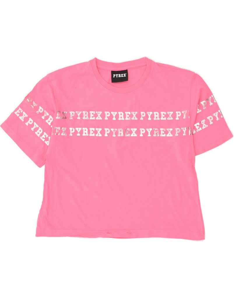 PYREX Girls Crop Graphic T-Shirt Top 11-12 Years Pink | Vintage Pyrex | Thrift | Second-Hand Pyrex | Used Clothing | Messina Hembry 