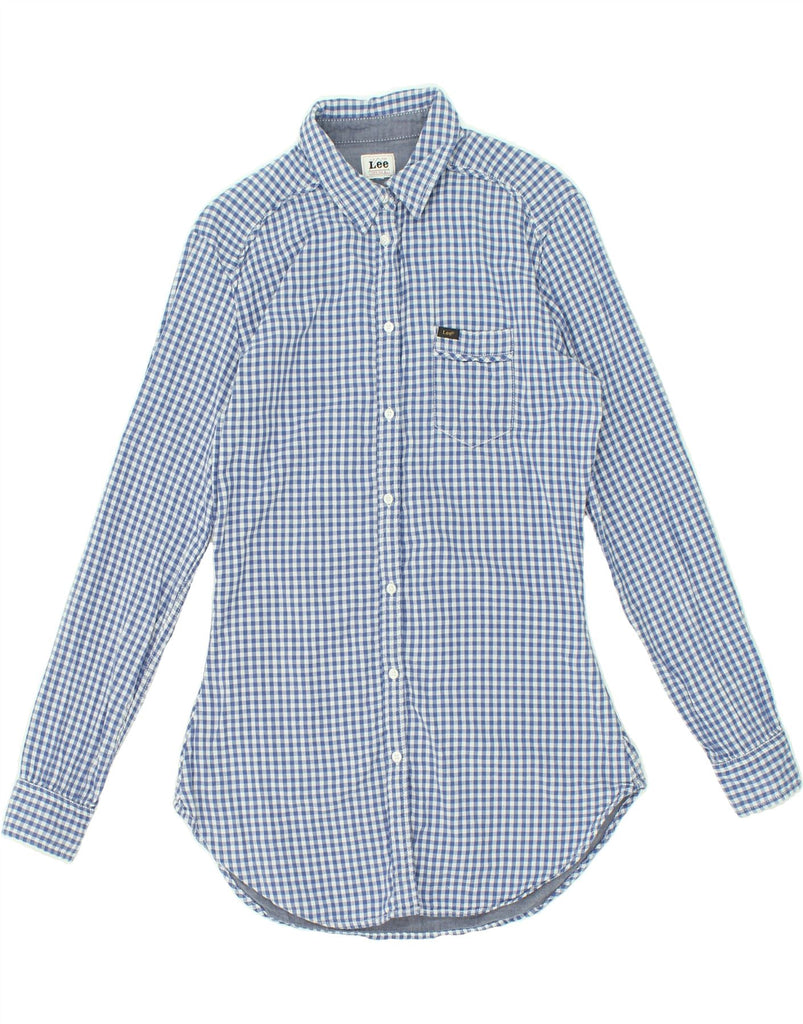 LEE Womens Shirt UK 14 Medium Blue Gingham | Vintage Lee | Thrift | Second-Hand Lee | Used Clothing | Messina Hembry 