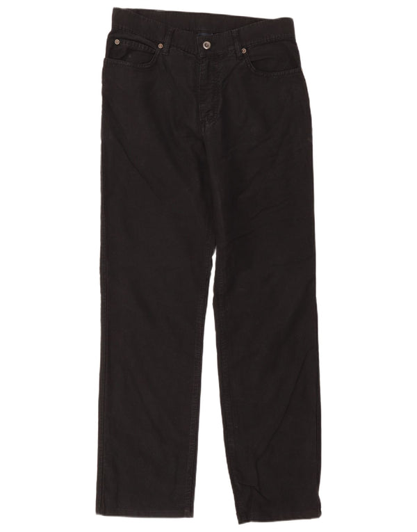 Marina Yachting Mens Straight Corduroy Trousers W31 L30 Black Cotton