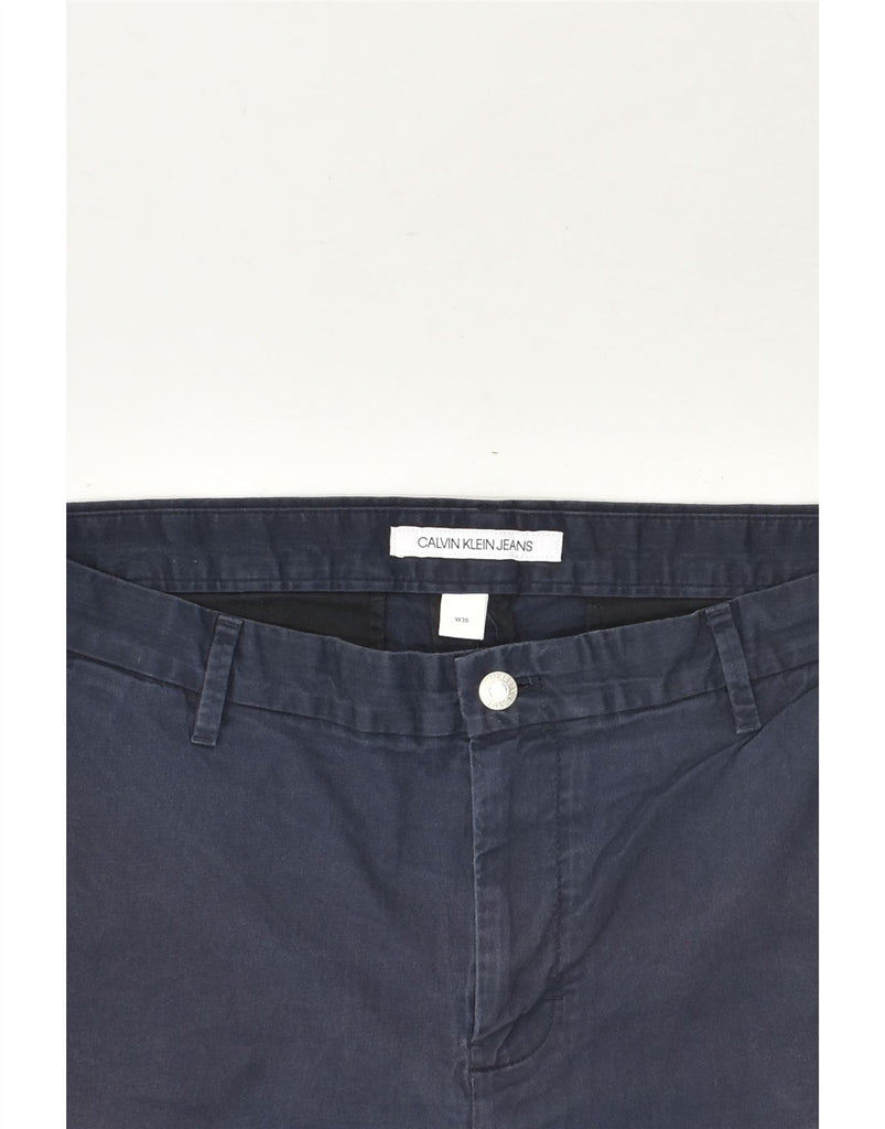 CALVIN KLEIN Mens Chino Shorts W36 Large  Navy Blue Cotton | Vintage Calvin Klein | Thrift | Second-Hand Calvin Klein | Used Clothing | Messina Hembry 
