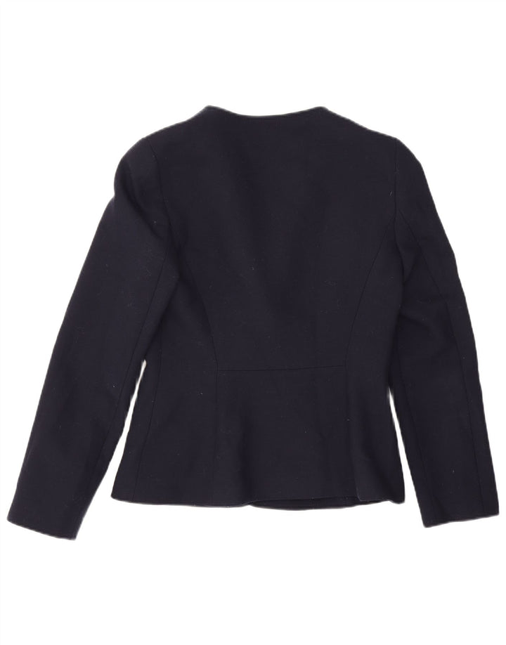Luisa Spagnoli Womens Open Blazer Jacket IT 42 Medium Navy Blue