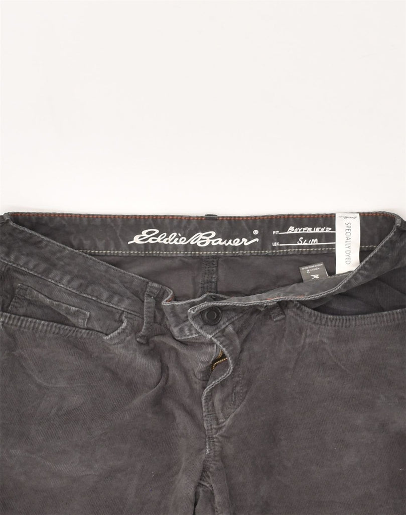 EDDIE BAUER Womens Boyfriend Fit Slim Corduroy Trousers US 2 XS W30 L27 Grey | Vintage Eddie Bauer | Thrift | Second-Hand Eddie Bauer | Used Clothing | Messina Hembry 