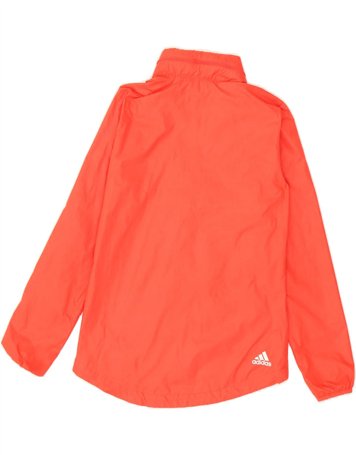ADIDAS Womens Graphic Rain Jacket UK 4/6 XS Red Polyester Vintage Adidas and Second-Hand Adidas from Messina Hembry 