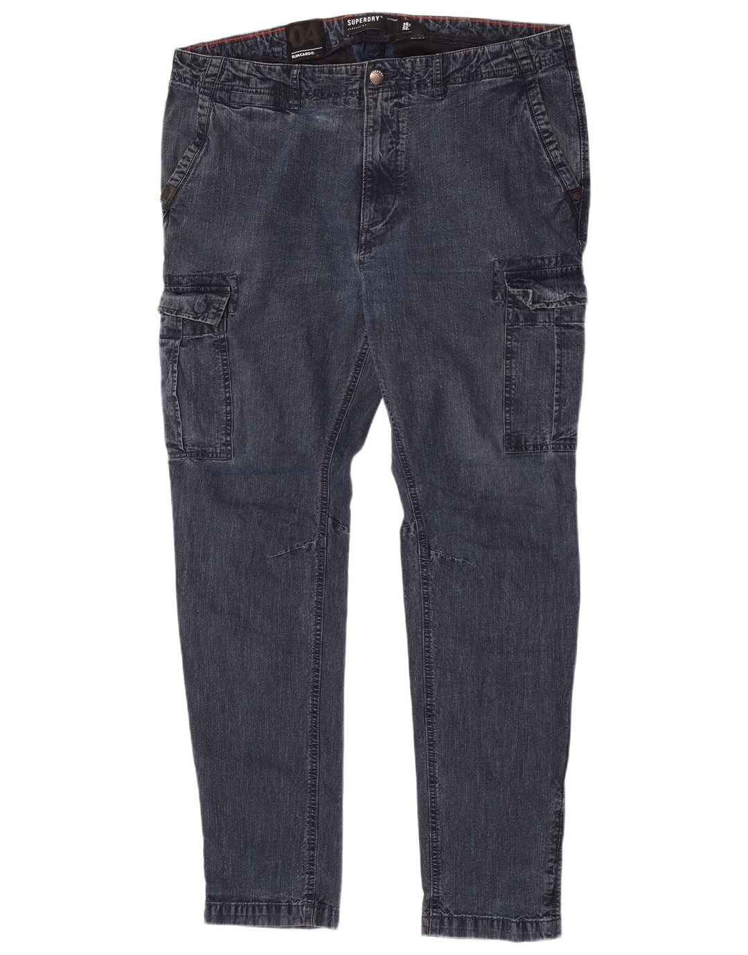 Superdry Mens Cargo Slim Jeans W36 L32 Blue Cotton
